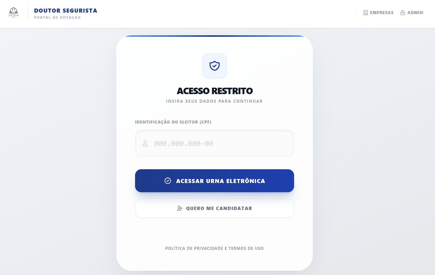 Sistema de Eleição CIPA Doutor Segurista
